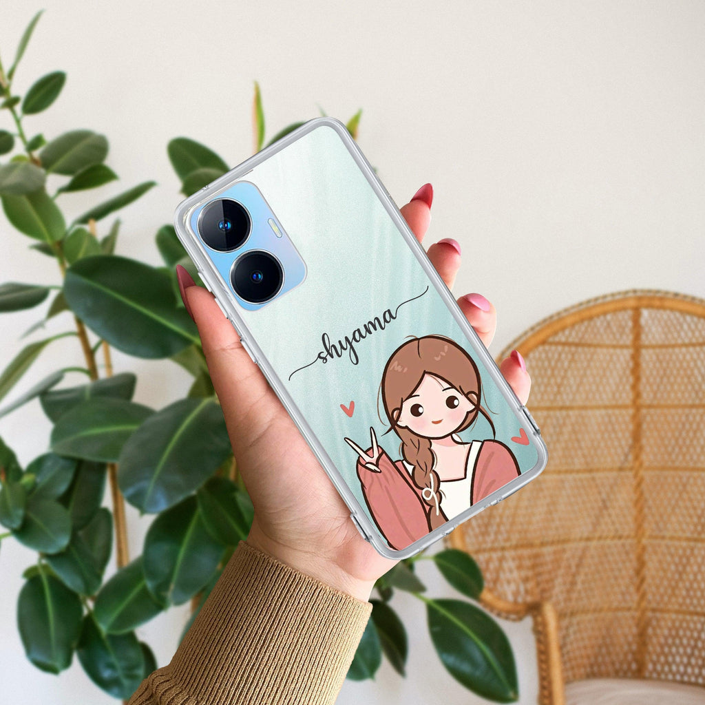 Cute Charm Customize Transparent Silicon Case For Realme C55