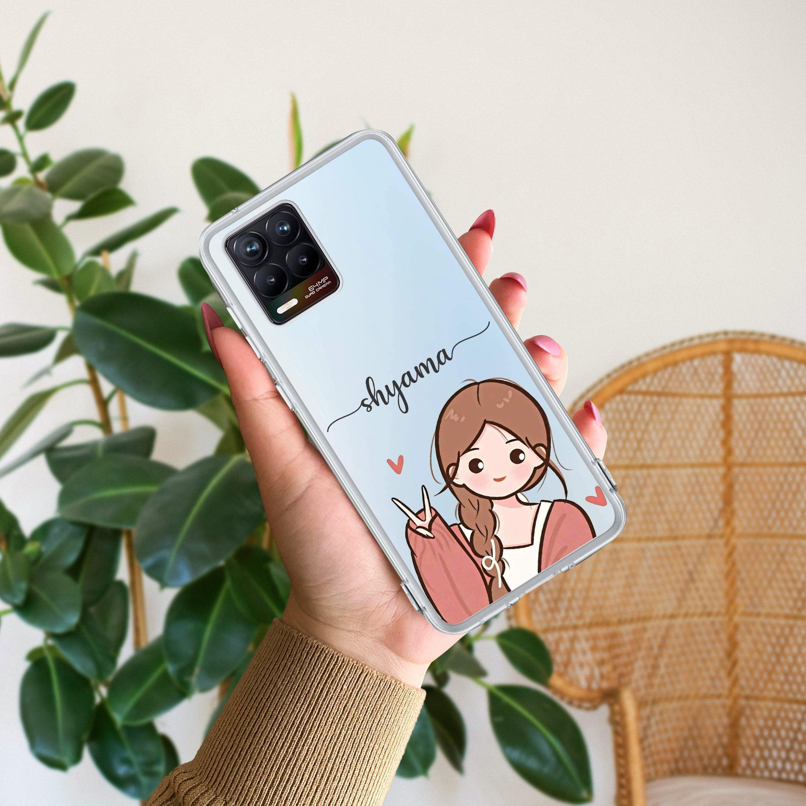 Cute Charm Customize Transparent Silicon Case For Realme 8 4G / Realme 8 Pro