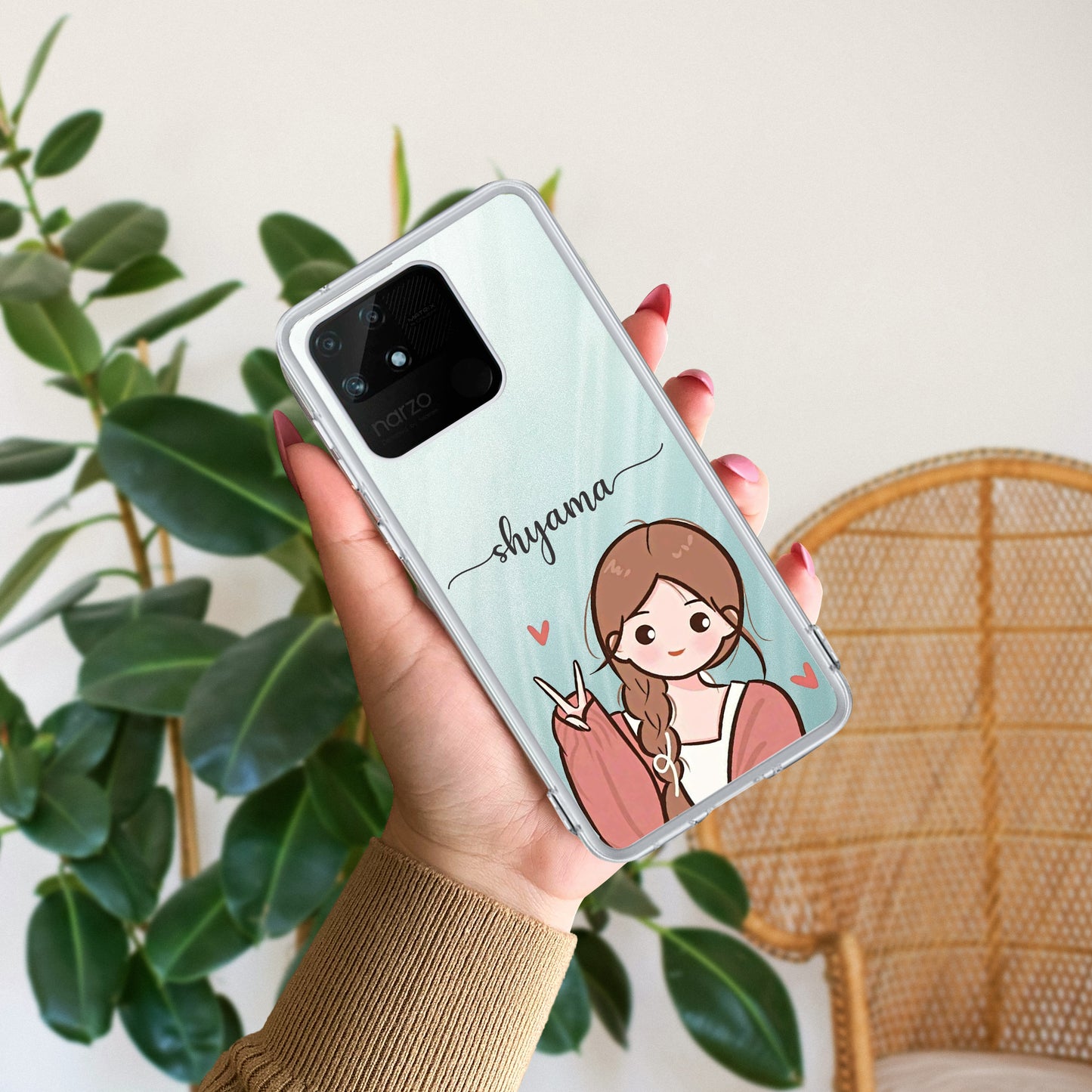 Cute Charm Customize Transparent Silicon Case For Realme/Narzo - ShopOnCliQ