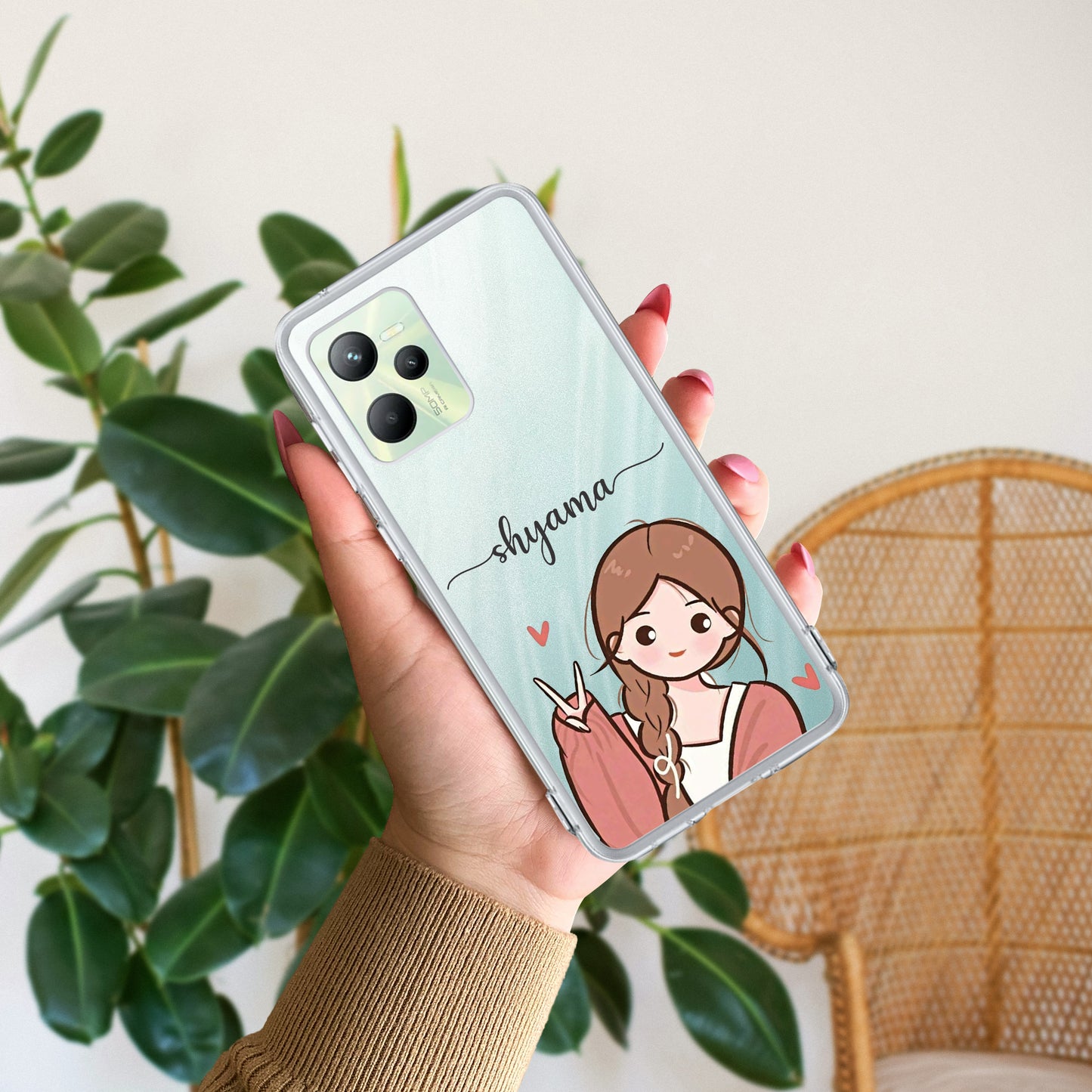 Cute Charm Customize Transparent Silicon Case For Realme/Narzo - ShopOnCliQ