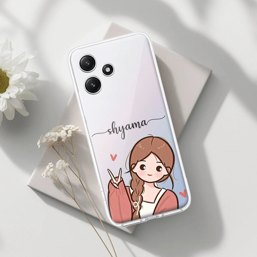 Cute Charm Customize Transparent Silicon Case For Redmi Note 12 4G
