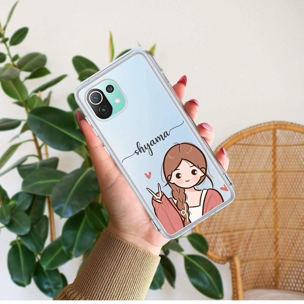 Cute Charm Customize Transparent Silicon Case For Mi 11 Lite / Xiaomi 11 Lite NE 5G