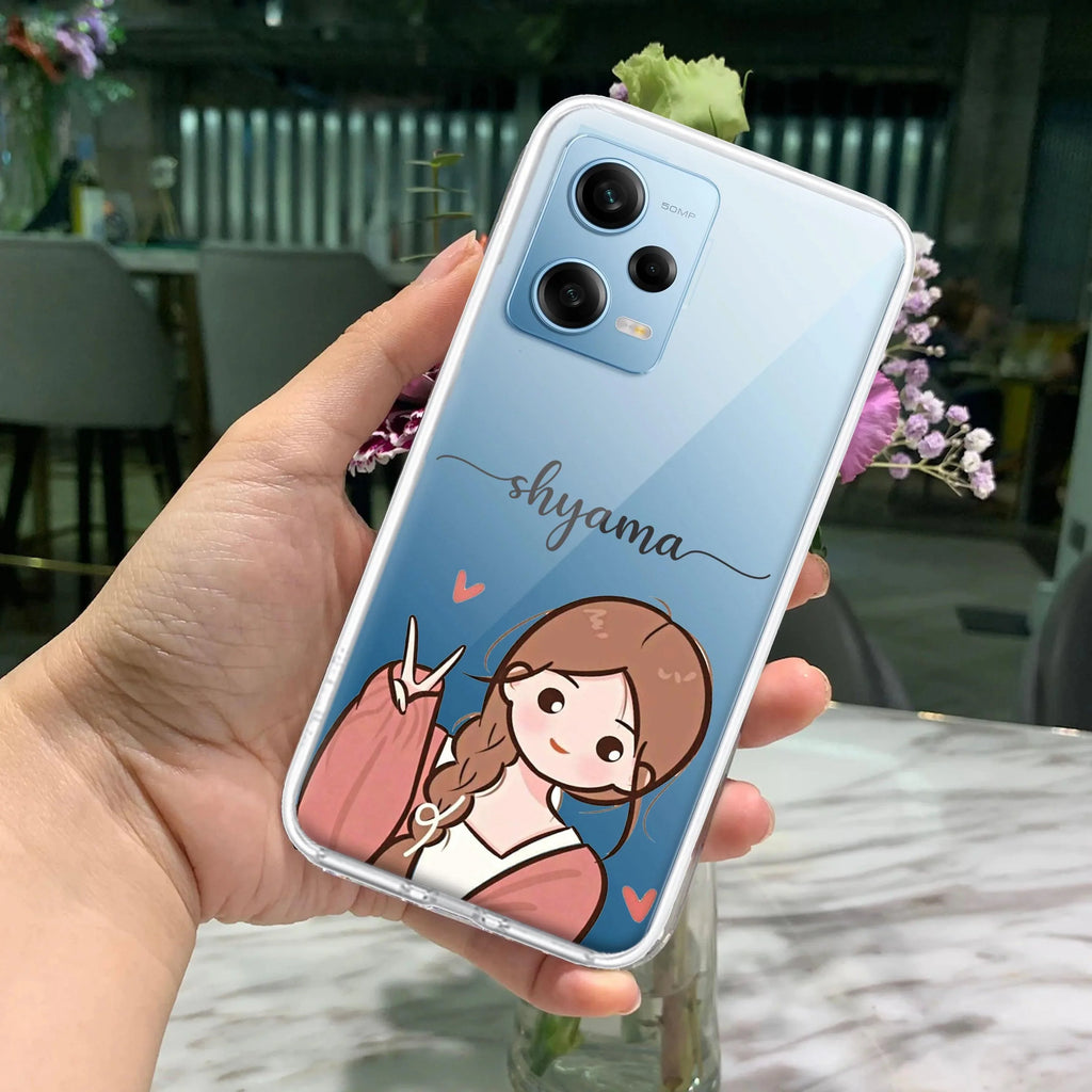 Cute Charm Customize Transparent Silicon Case For Redmi Note 11