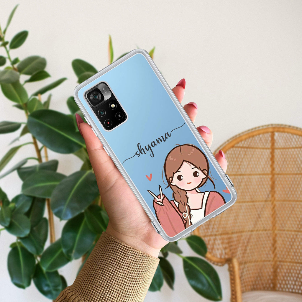 Cute Charm Customize Transparent Silicon Case For Redmi Note 9 Pro / Redmi Note 9 Pro Max / Redmi Note 10 lite