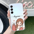 Cute Charm Customize Transparent Silicon Case For Samsung Galaxy M32 (4G) / A22 (4G) / F22