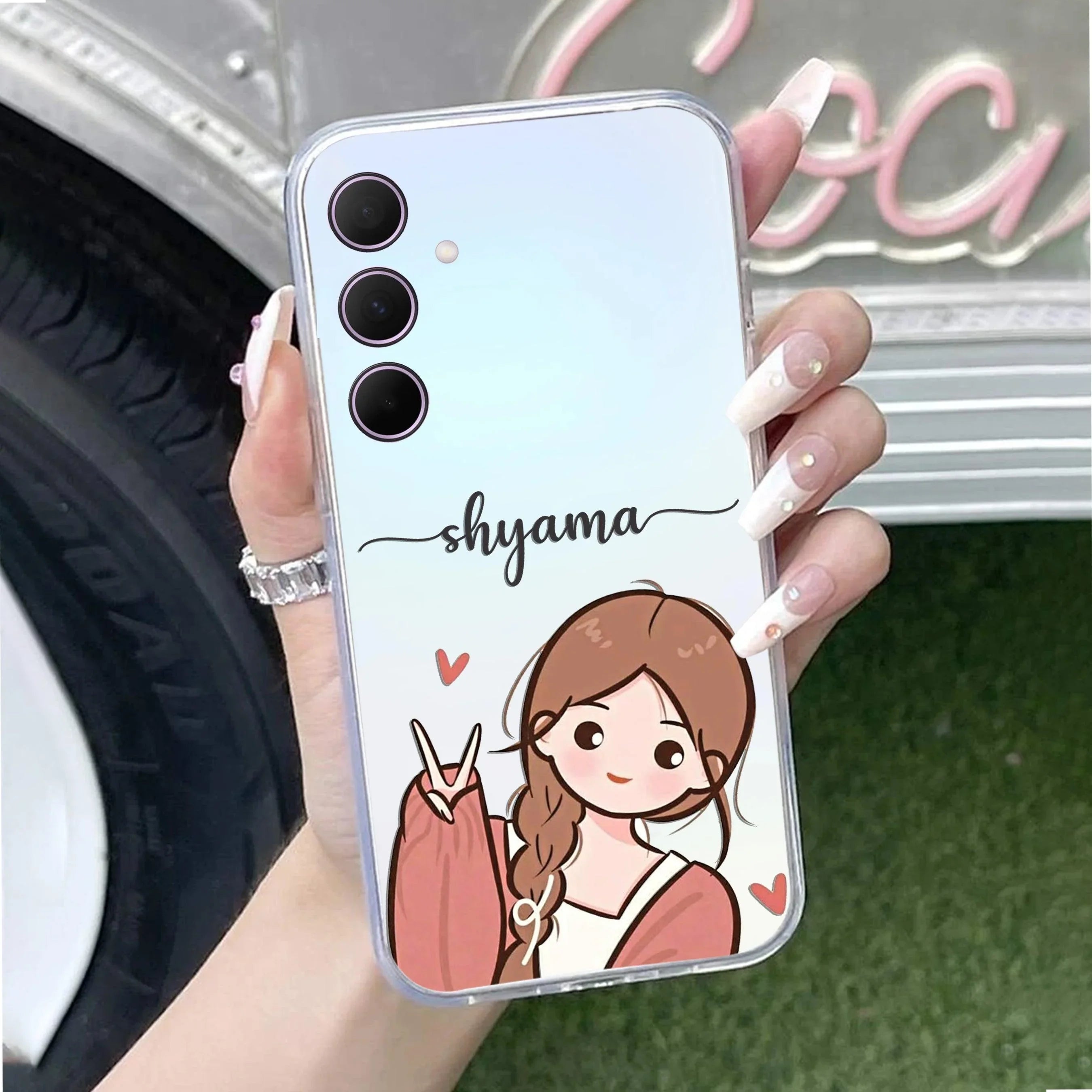Cute Charm Customize Transparent Silicon Case For Samsung - ShopOnCliQ