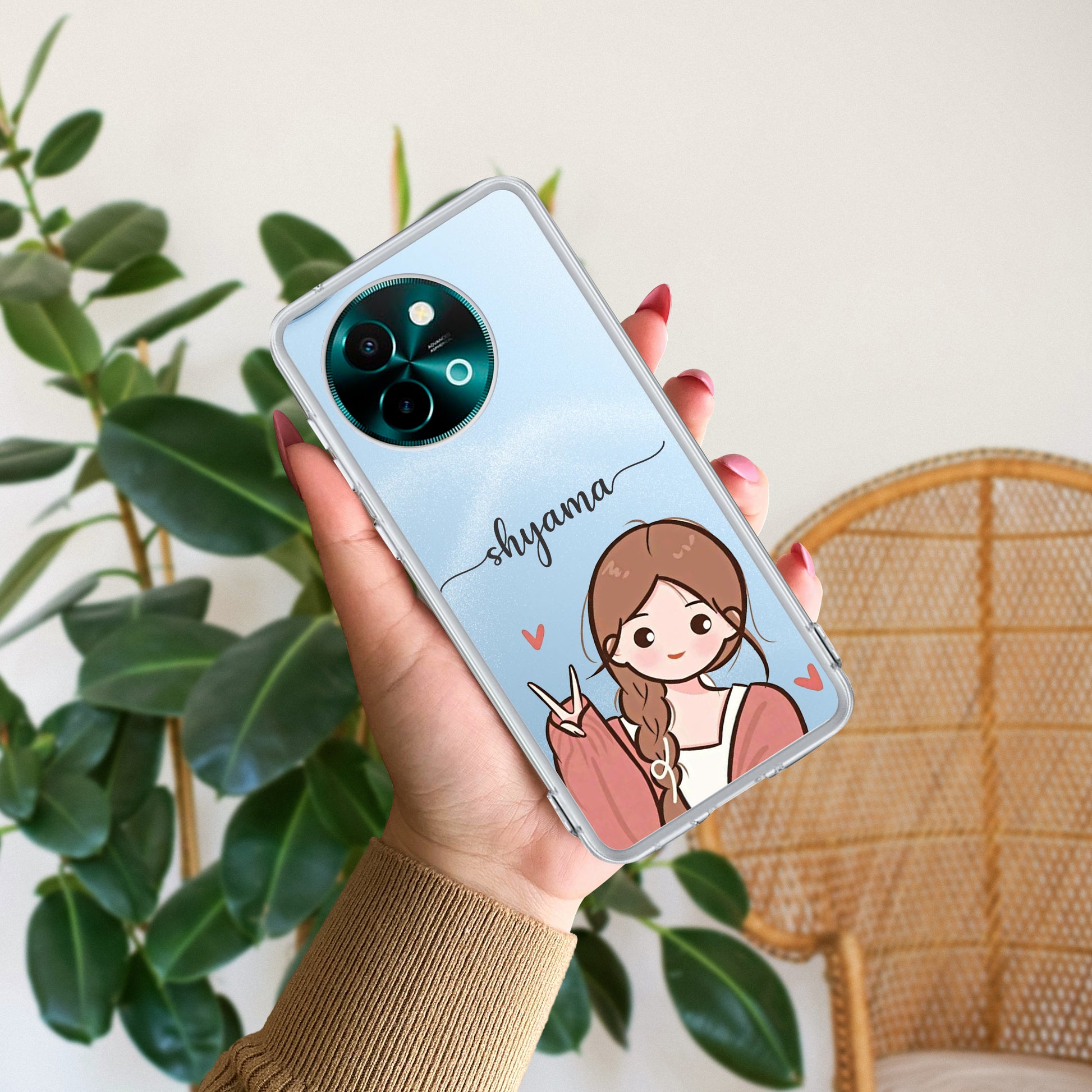 Cute Charm Customize Transparent Silicon Case For Vivo ShopOnCliQ