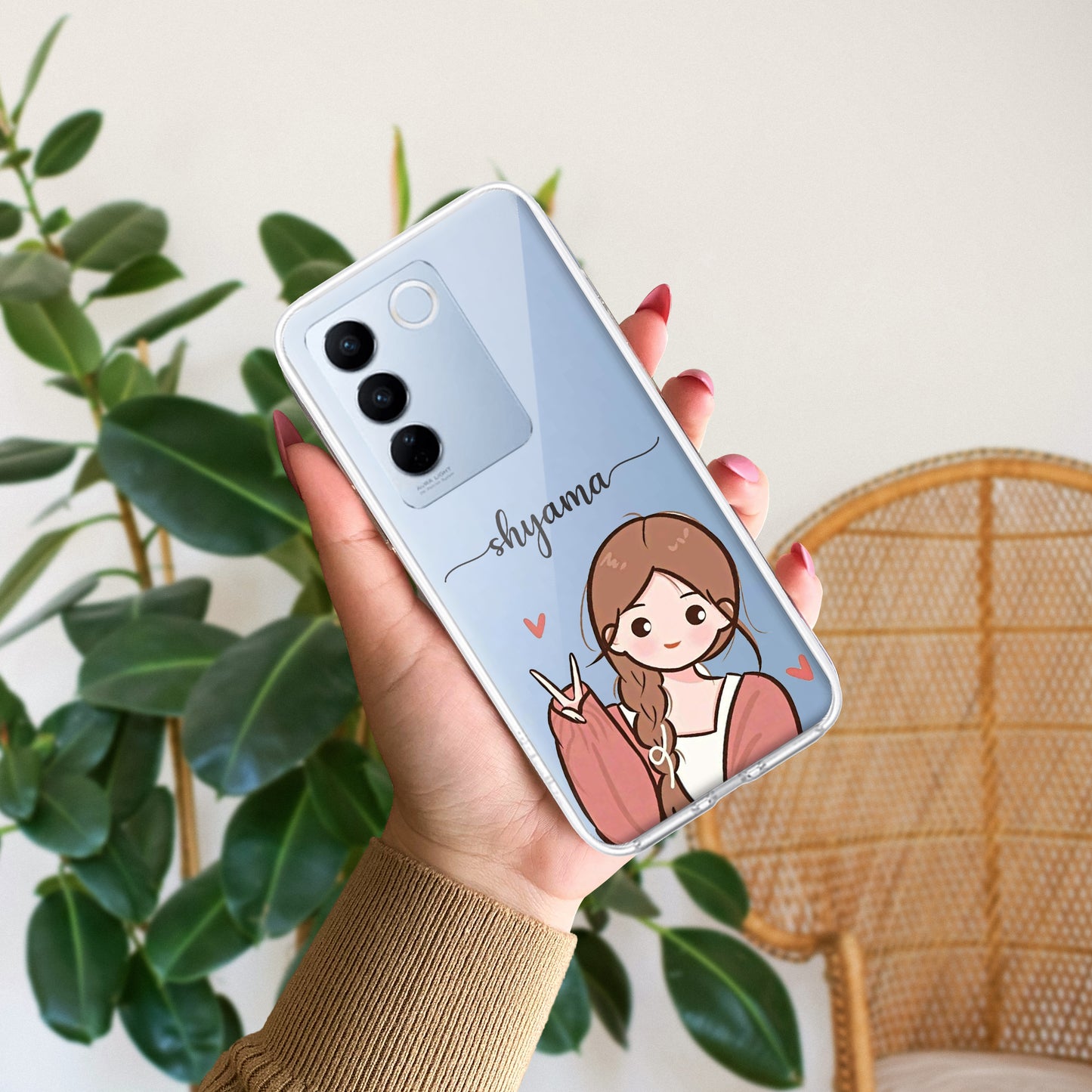 Cute Charm Customize Transparent Silicon Case For Vivo ShopOnCliQ