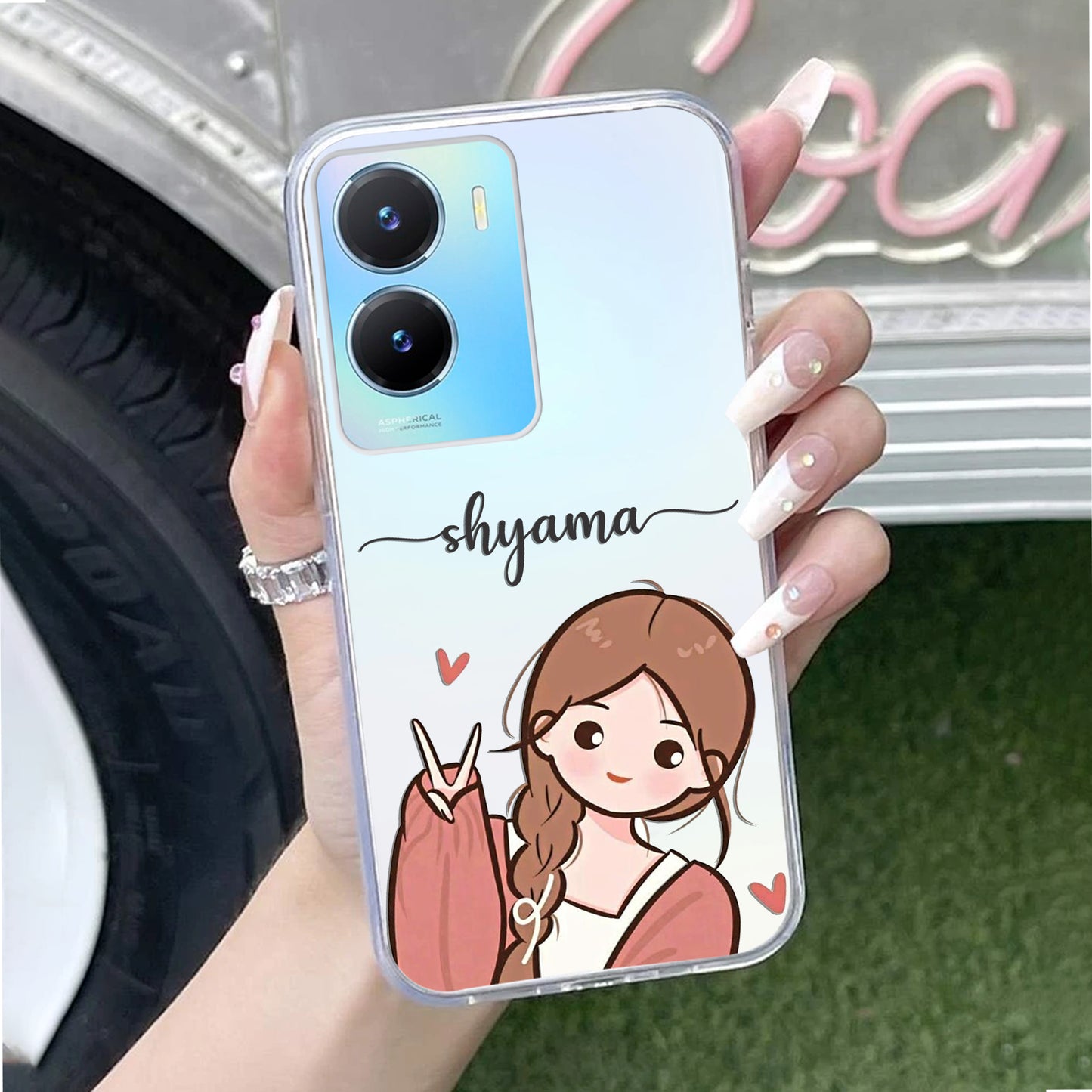 Cute Charm Customize Transparent Silicon Case For Vivo ShopOnCliQ