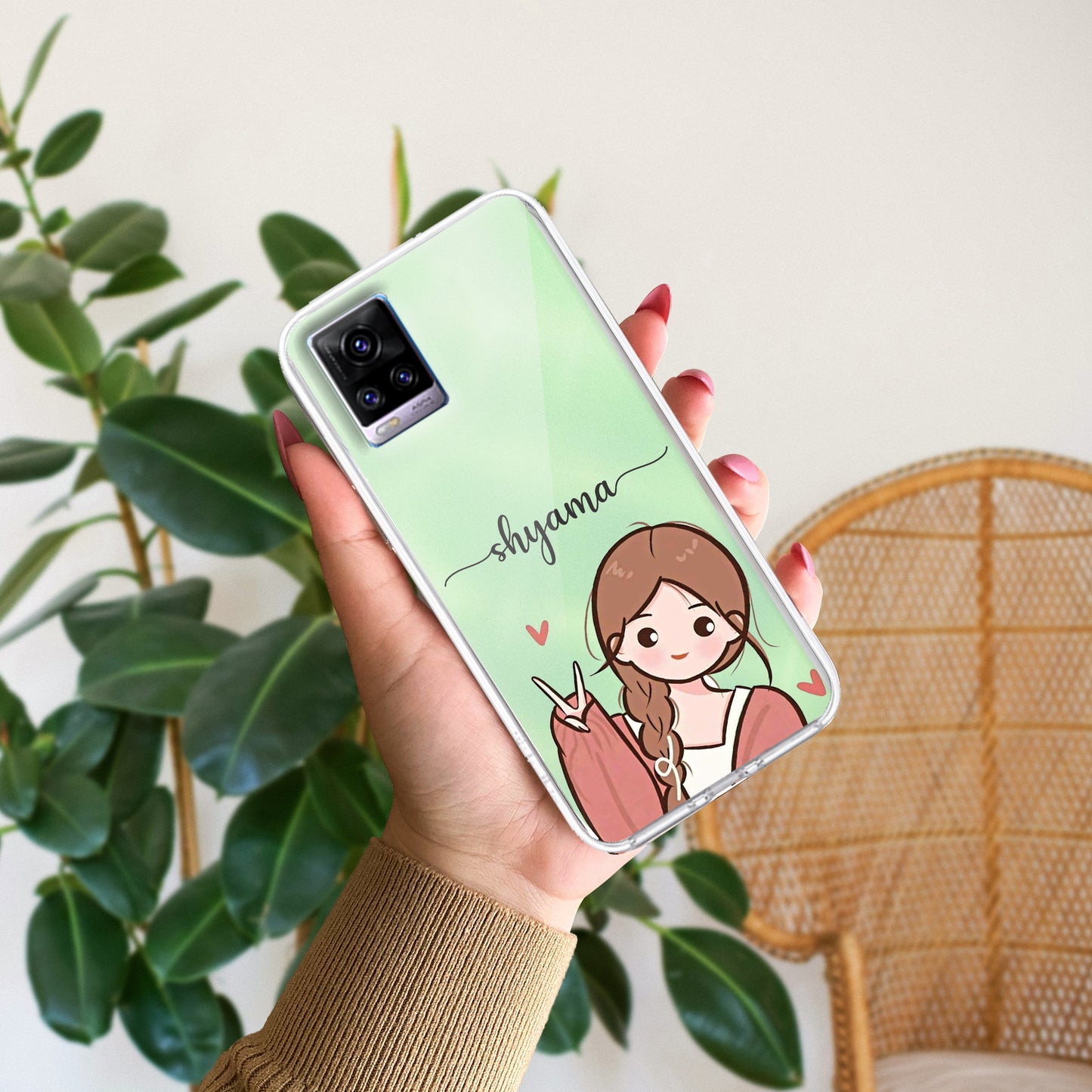 Cute Charm Customize Transparent Silicon Case For Vivo ShopOnCliQ