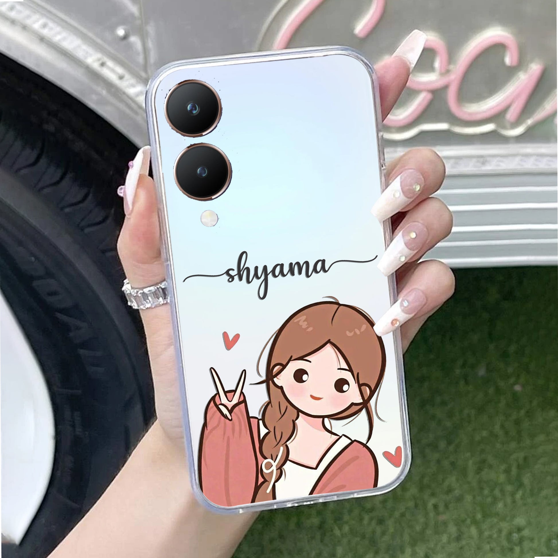 Cute Charm Customize Transparent Silicon Case For Vivo ShopOnCliQ