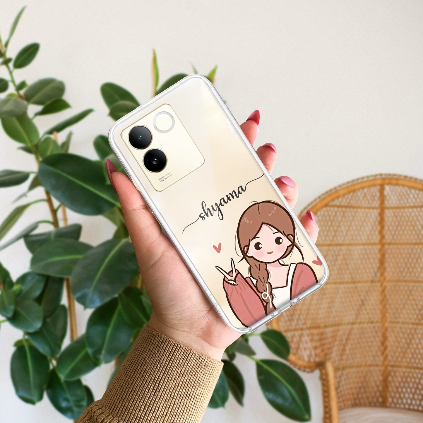 Cute Charm Customize Transparent Silicon Case For Vivo ShopOnCliQ