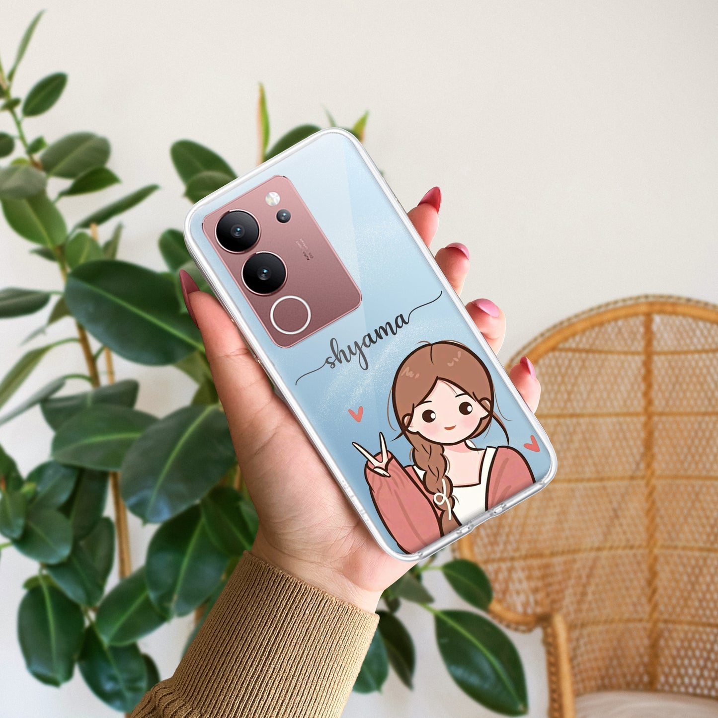 Cute Charm Customize Transparent Silicon Case For Vivo ShopOnCliQ