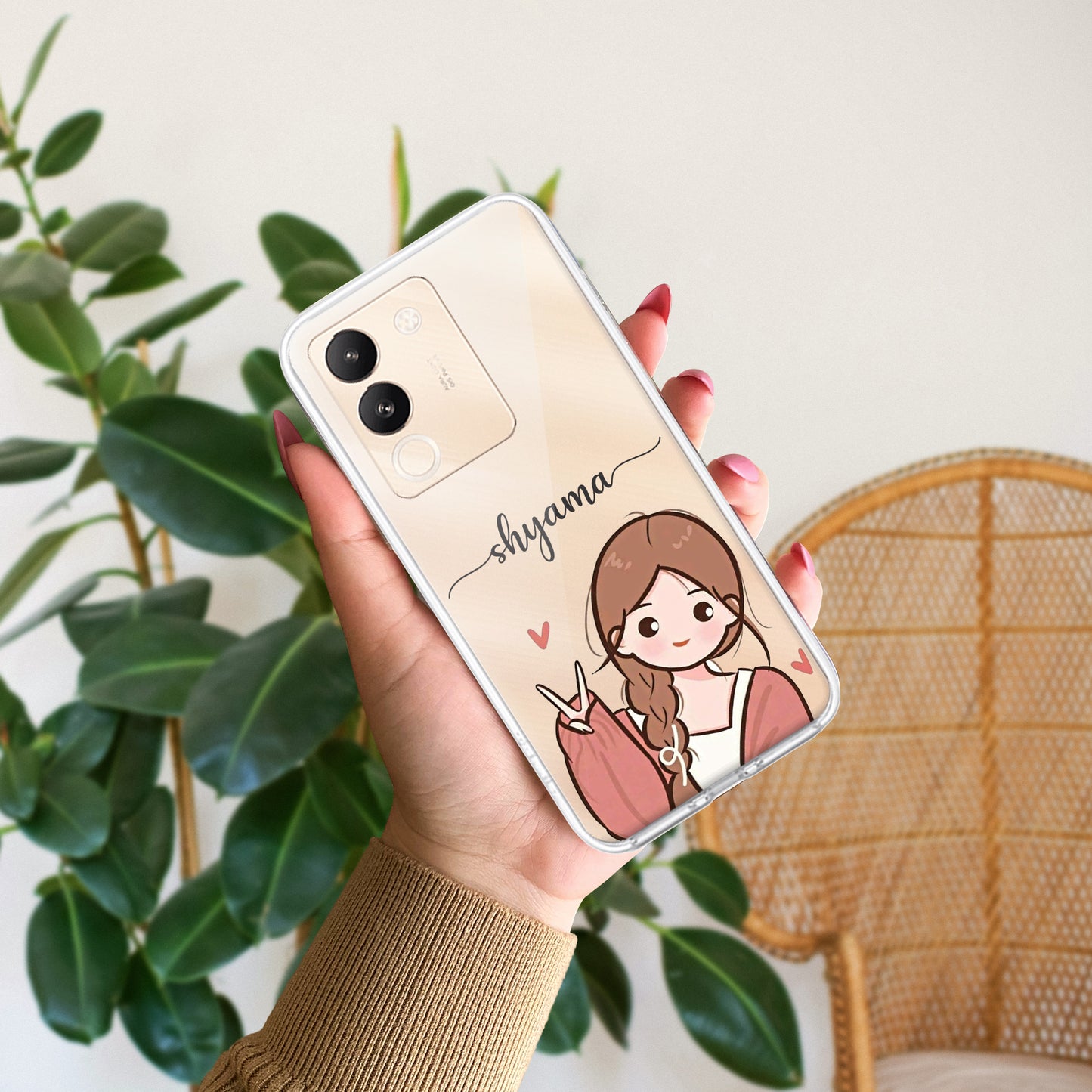 Cute Charm Customize Transparent Silicon Case For Vivo ShopOnCliQ