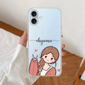 Cute Charm Customize Transparent Silicon Case For iPhone 16