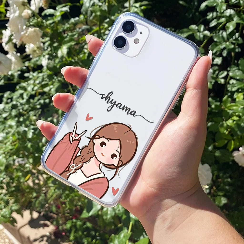 Cute Charm Customize Transparent Silicon Case For iPhone 14 Pro