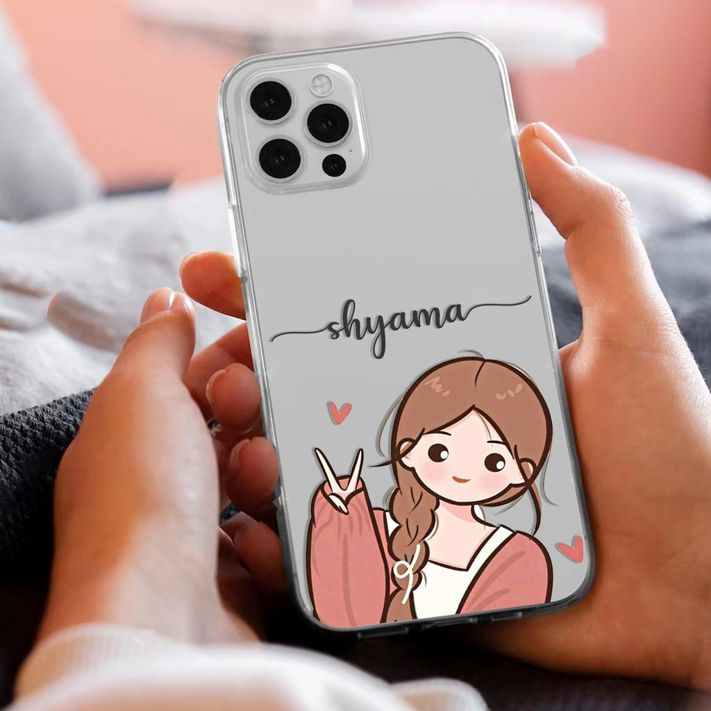 Cute Charm Customize Anti Yellow Clear Case For iPhone 11 Pro
