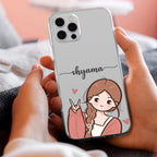 Cute Charm Customize Anti Yellow Clear Case For iPhone 11 Pro