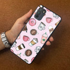 Cute Coffee Snacks Glass Case Cover For Poco - ShopOnCliQ