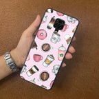 Cute Coffee Snacks Glass Case Cover For Poco - ShopOnCliQ