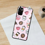 Cute Coffee Snacks Glass Case Cover For Poco - ShopOnCliQ