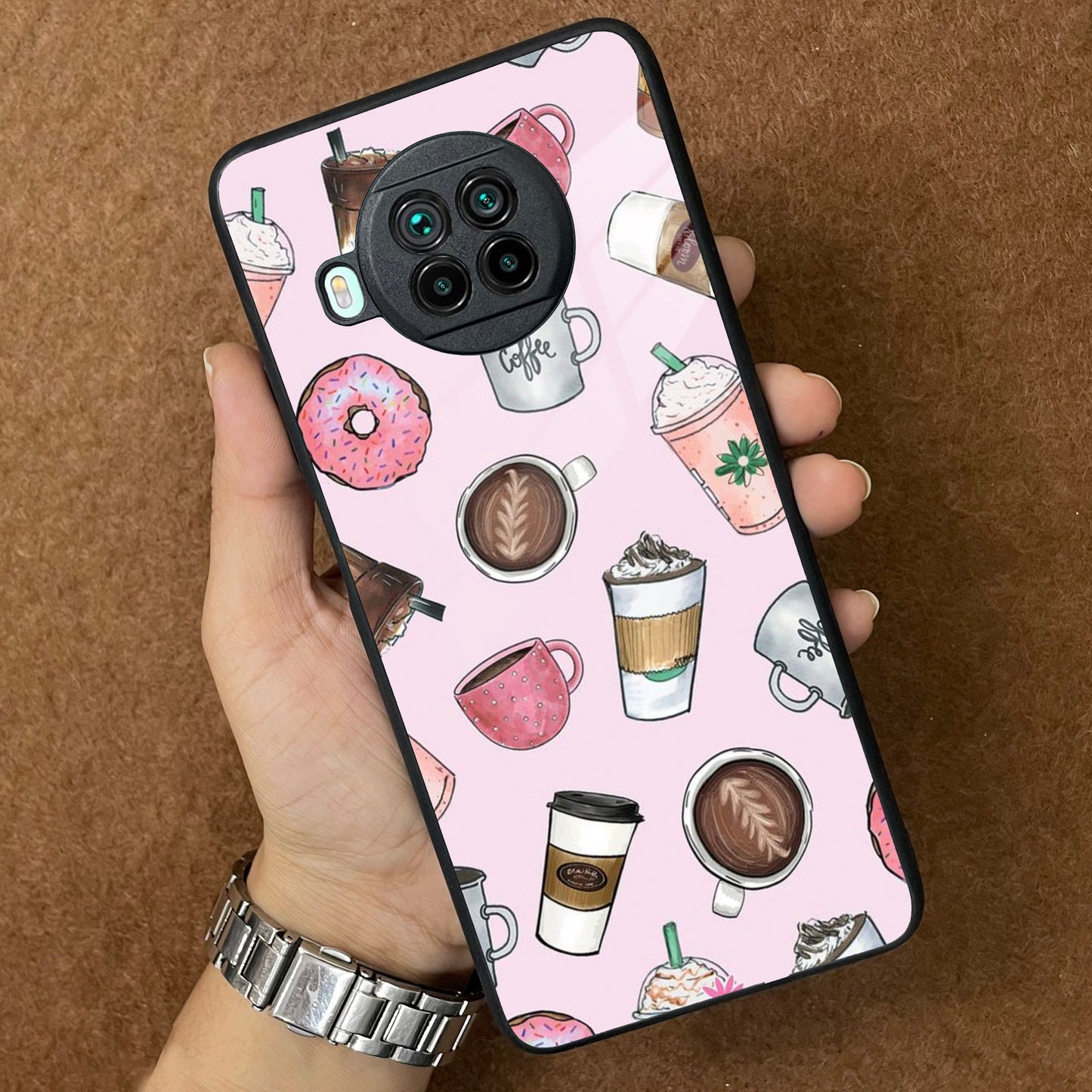 Cute Coffee Snacks Glass Case Cover For Redmi/Xiaomi ShopOnCliQ