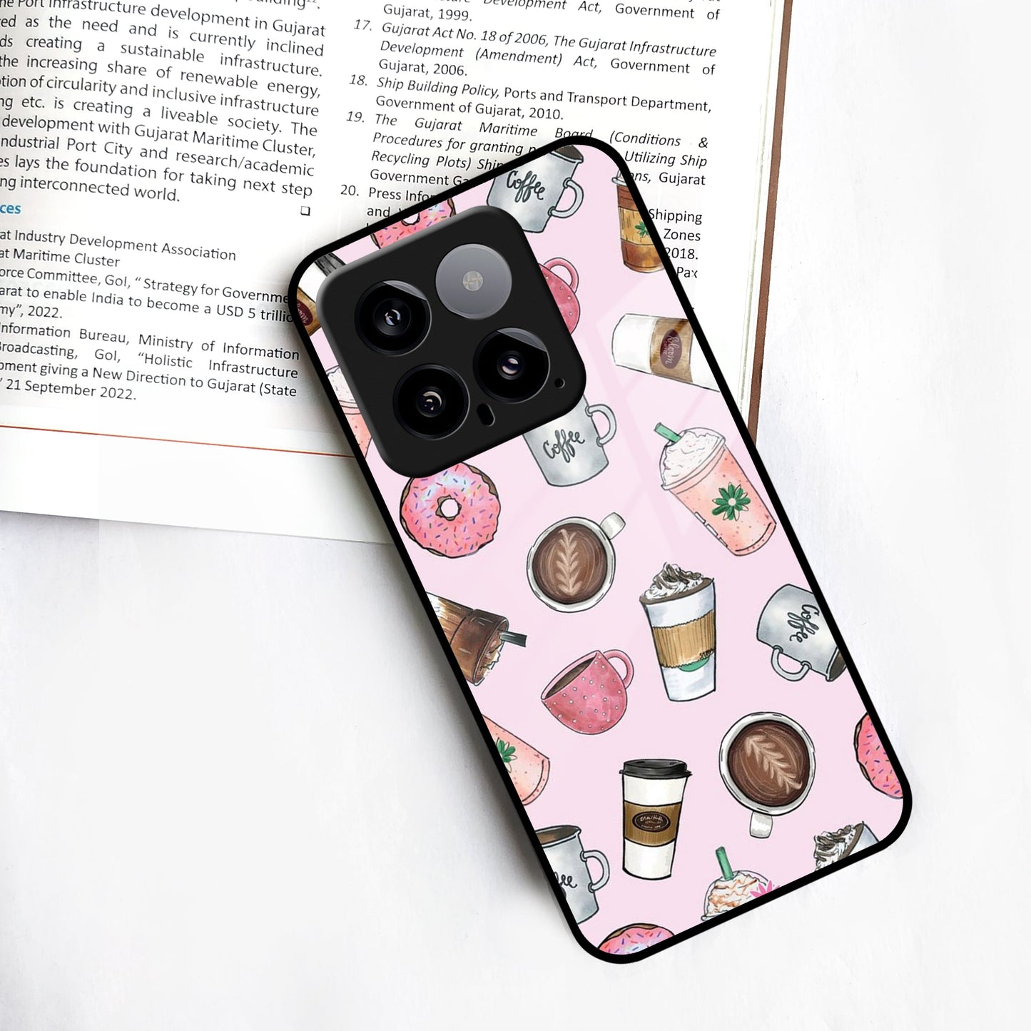 Cute Coffee Snacks Glass Case Cover For Redmi/Xiaomi ShopOnCliQ