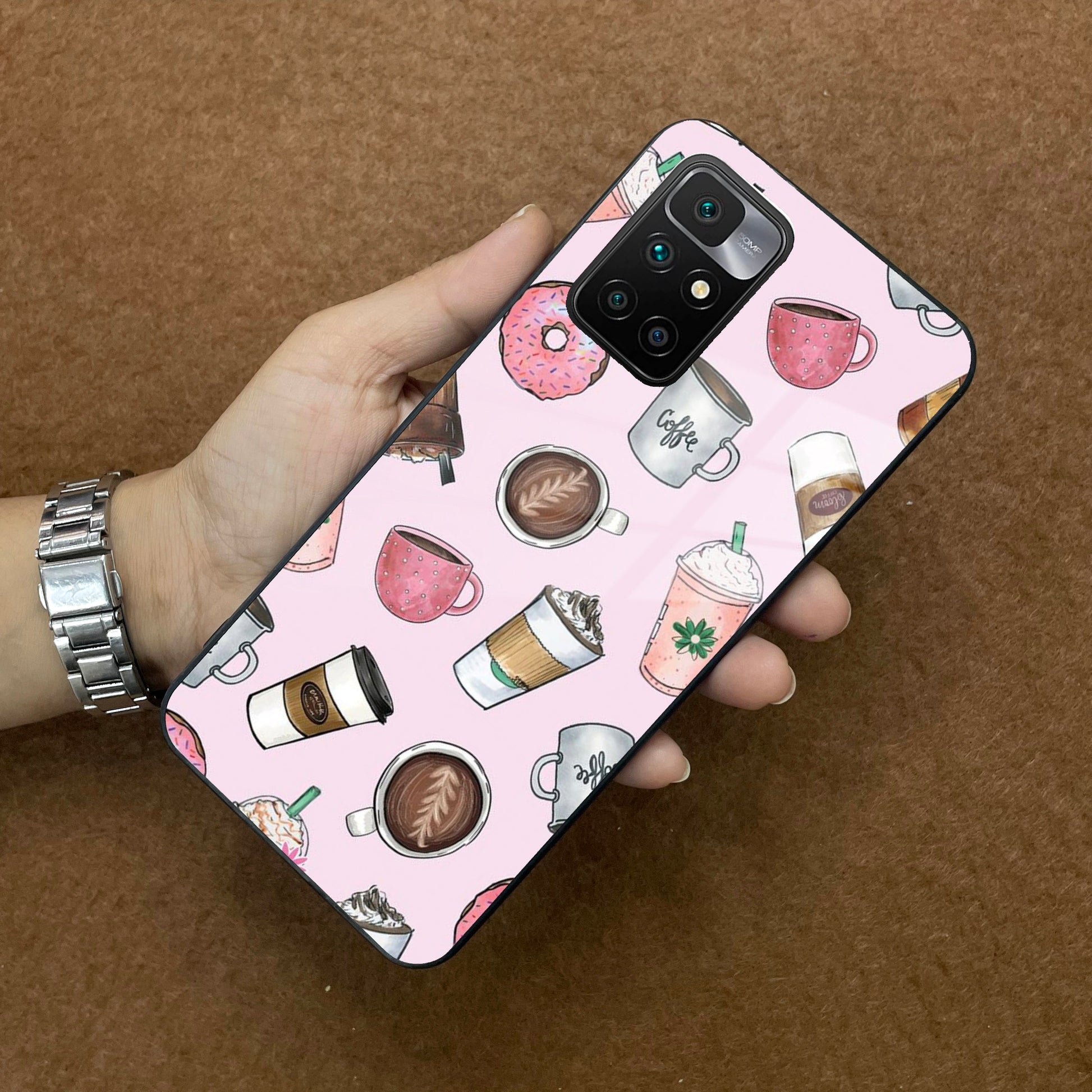 Cute Coffee Snacks Glass Case Cover For Redmi/Xiaomi ShopOnCliQ
