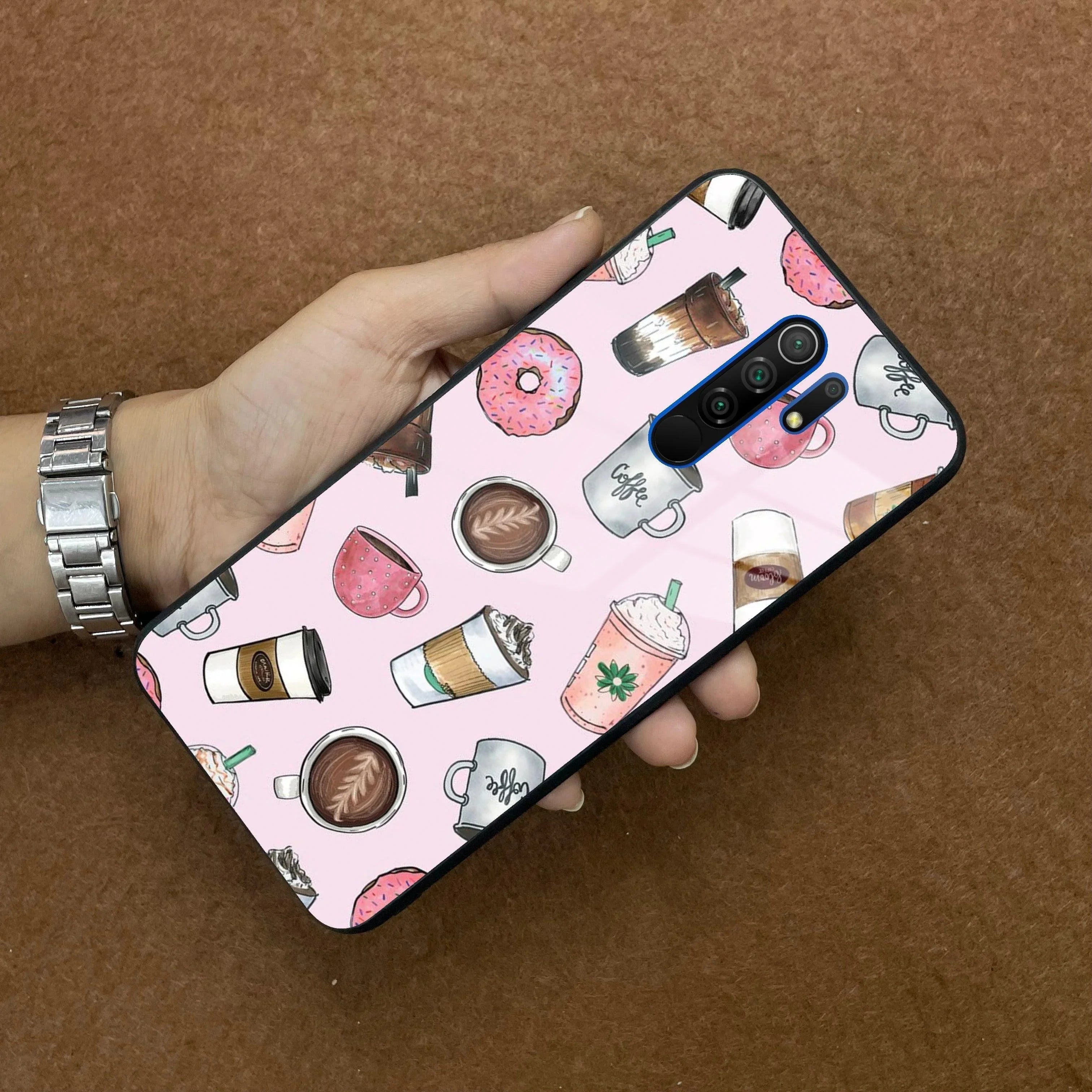 Cute Coffee Snacks Glass Case Cover For Redmi/Xiaomi - ShopOnCliQ