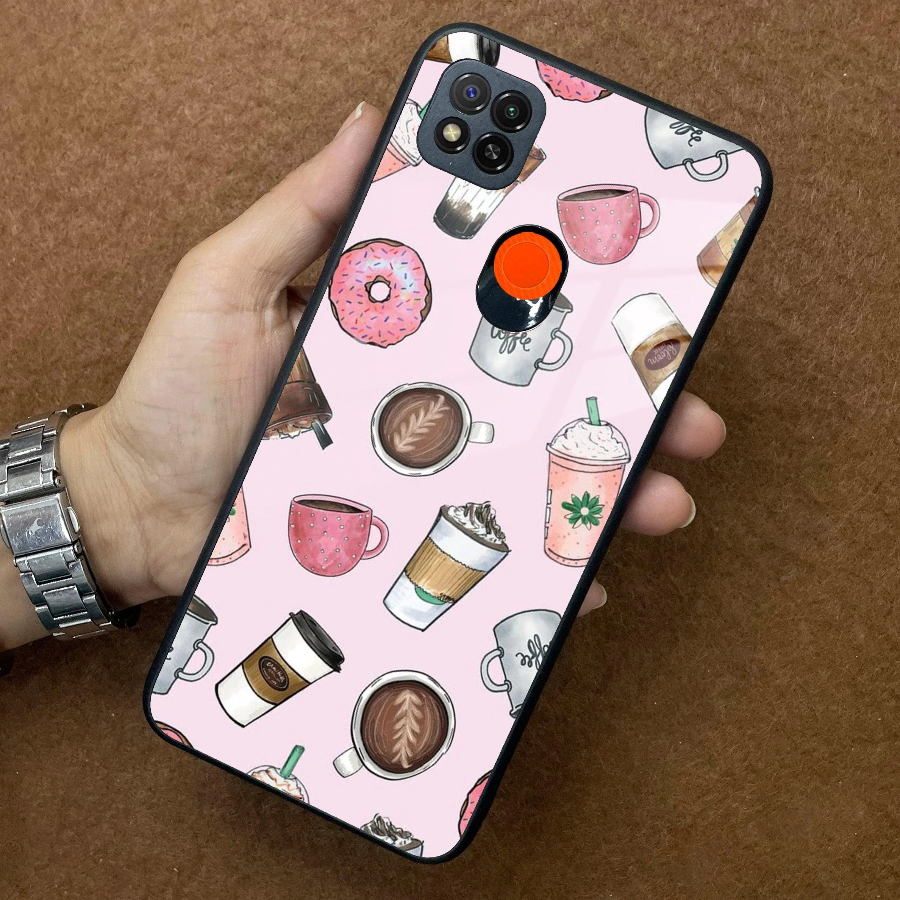 Cute Coffee Snacks Glass Case Cover For Redmi/Xiaomi - ShopOnCliQ