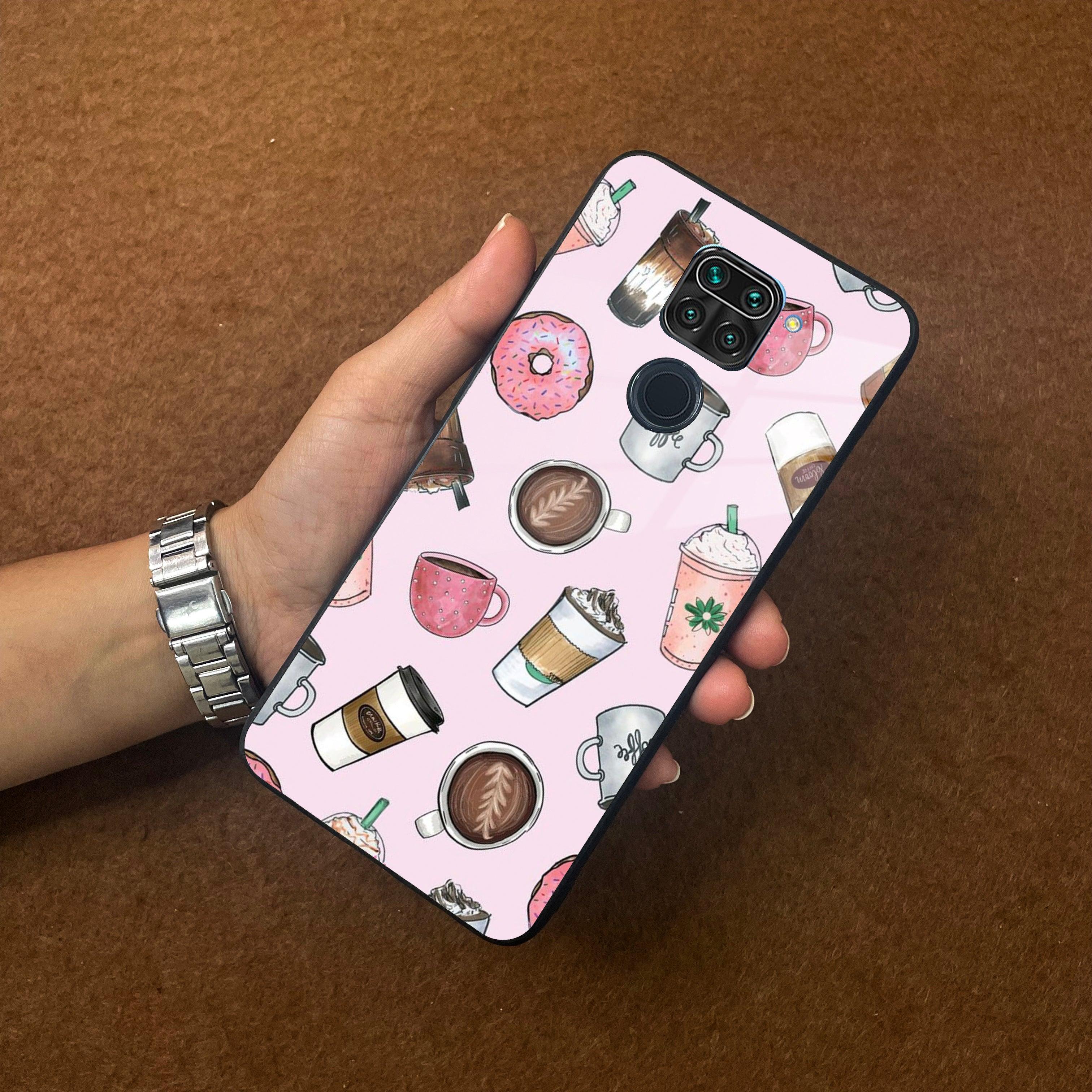 Cute Coffee Snacks Glass Case Cover For Redmi/Xiaomi - ShopOnCliQ