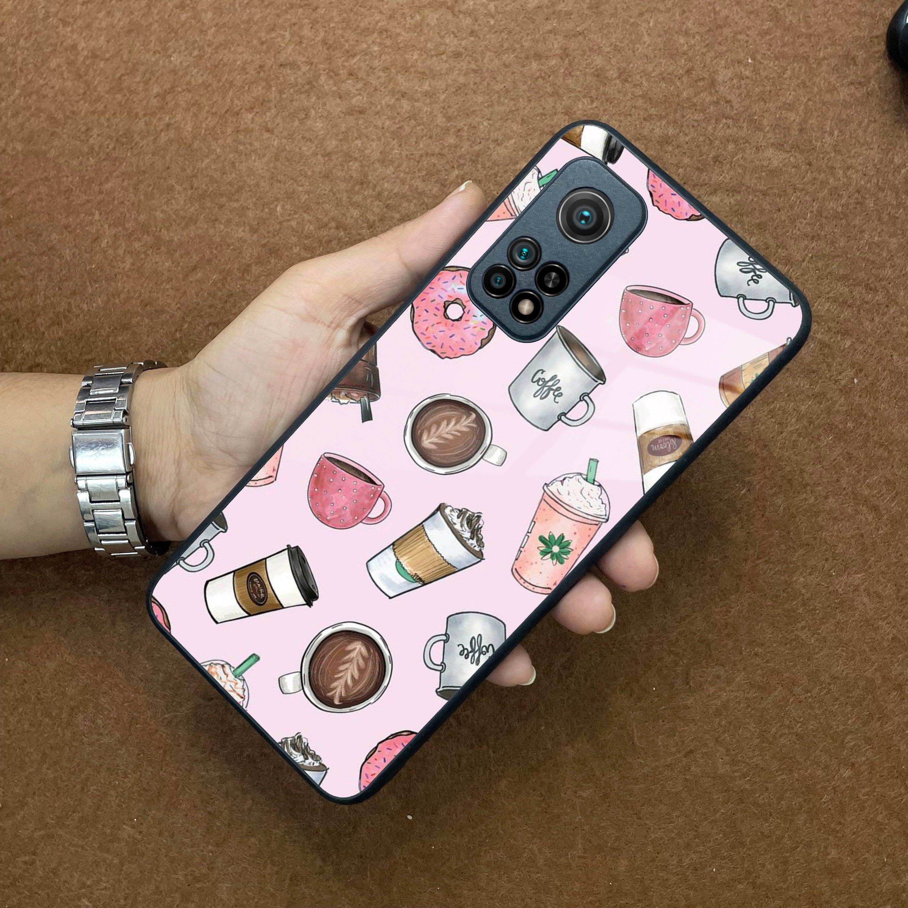 Cute Coffee Snacks Glass Case Cover For Redmi/Xiaomi - ShopOnCliQ