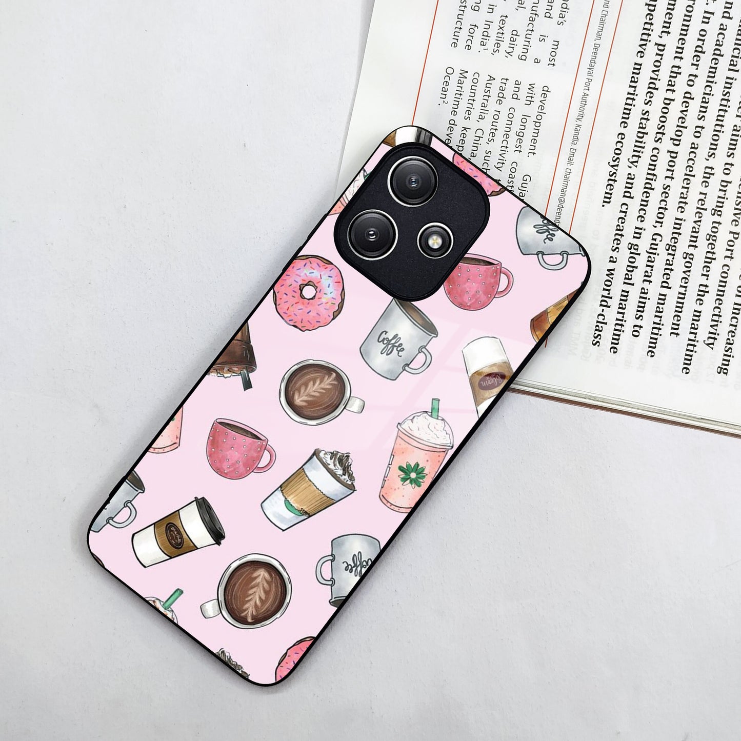 Cute Coffee Snacks Glass Case Cover For Redmi/Xiaomi ShopOnCliQ