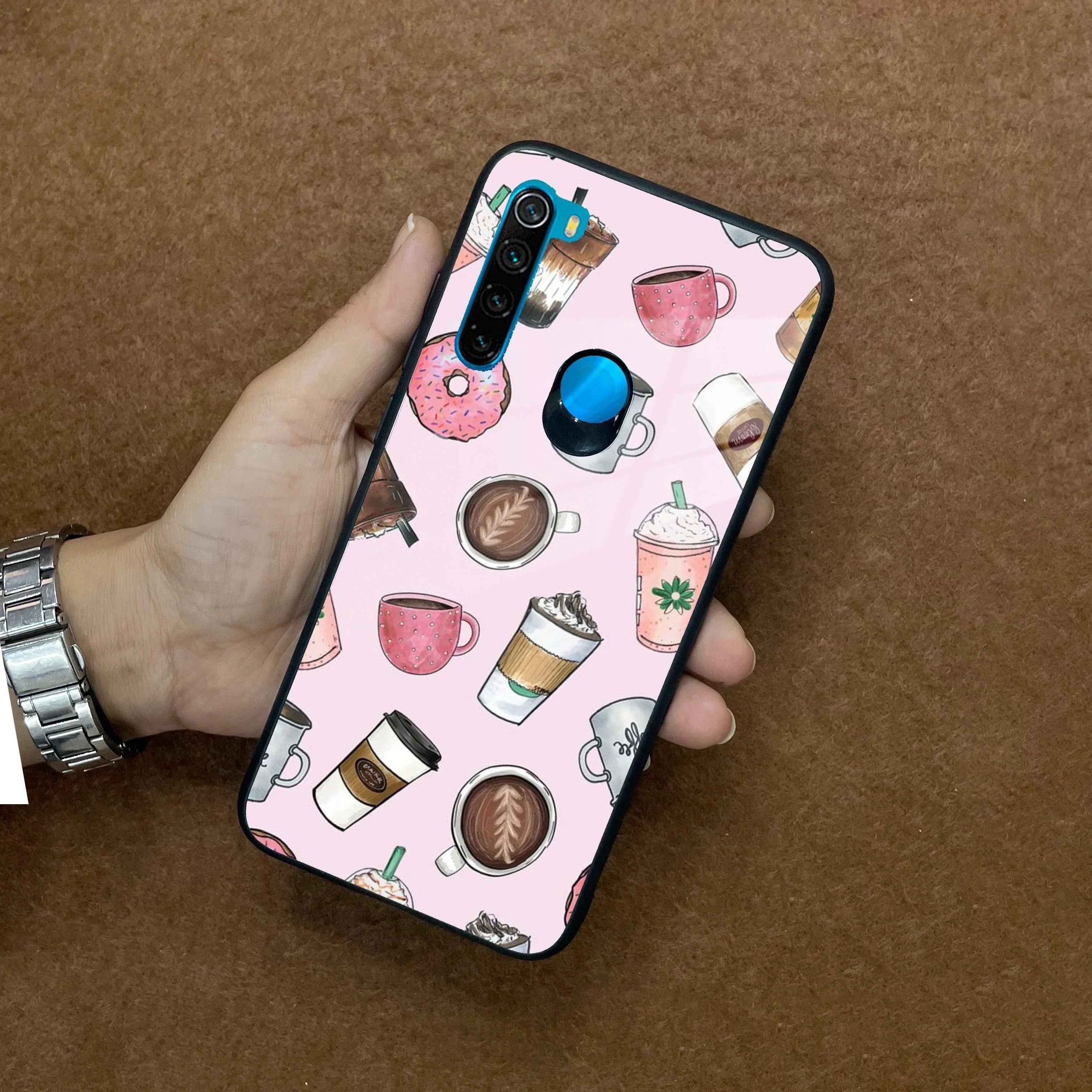 Cute Coffee Snacks Glass Case Cover For Redmi/Xiaomi - ShopOnCliQ