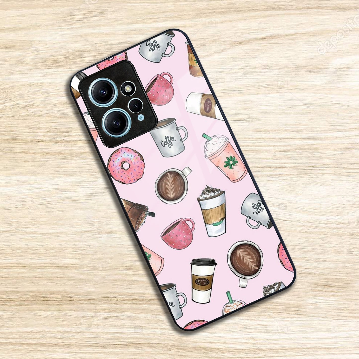 Cute Coffee Snacks Glass Case Cover For Redmi/Xiaomi ShopOnCliQ