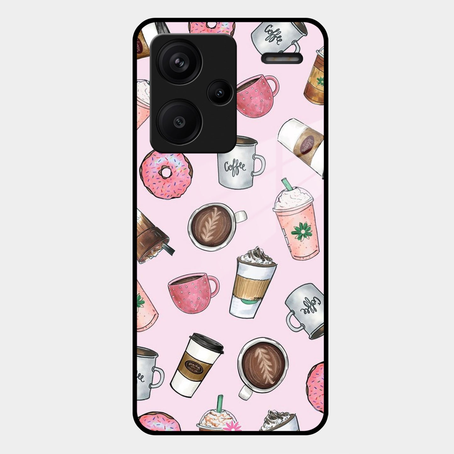 Cute Coffee Snacks Glass Case Cover For Redmi/Xiaomi ShopOnCliQ