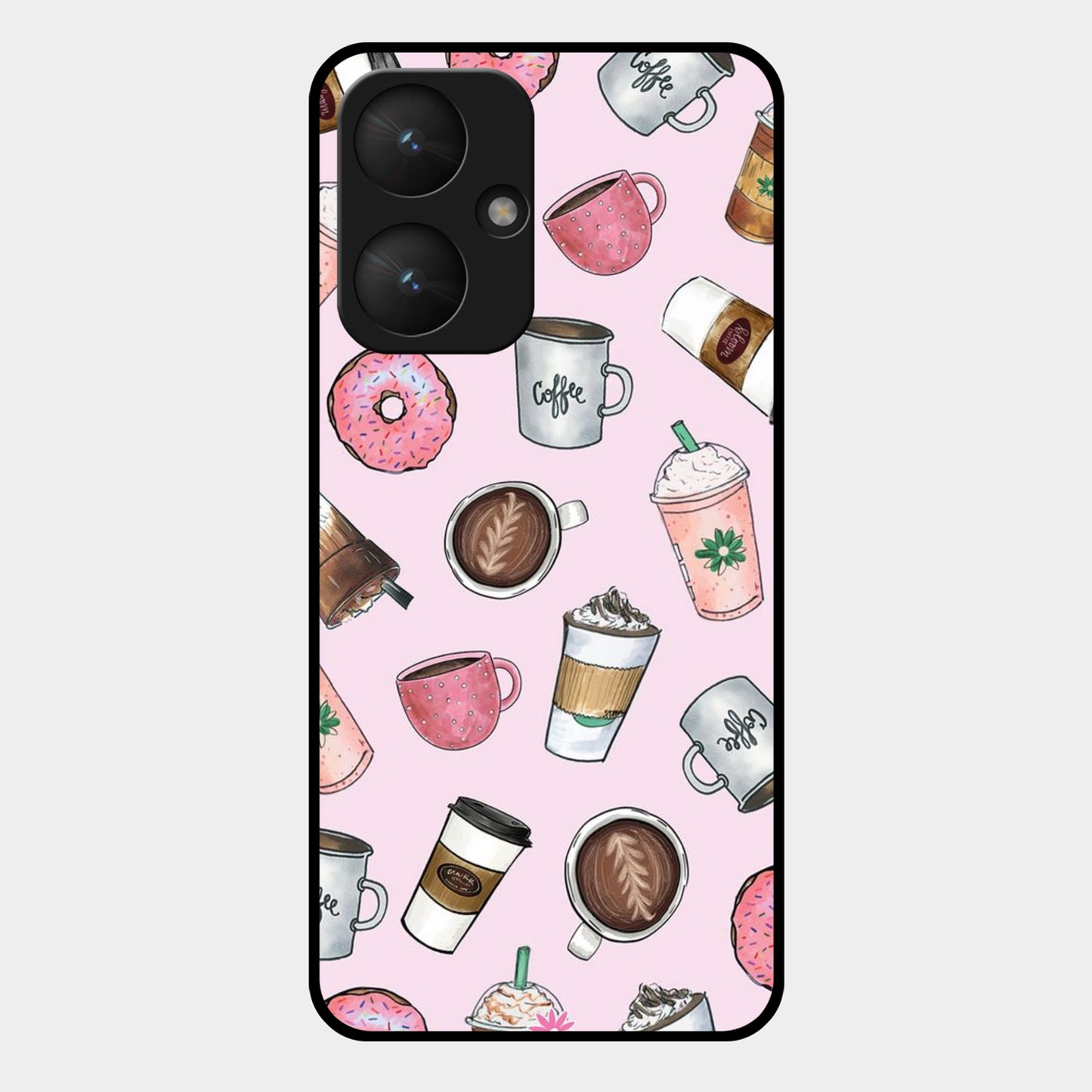 Cute Coffee Snacks Glass Case Cover For Redmi/Xiaomi ShopOnCliQ