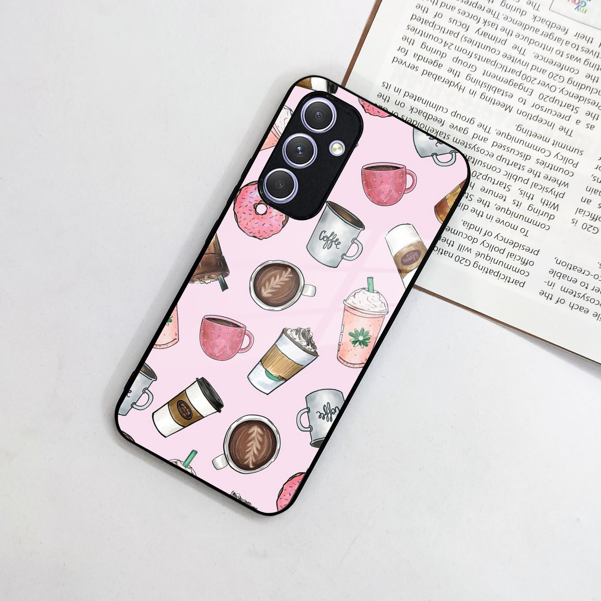 Cute Coffee Snacks Glass Case Cover For Samsung ShopOnCliQ