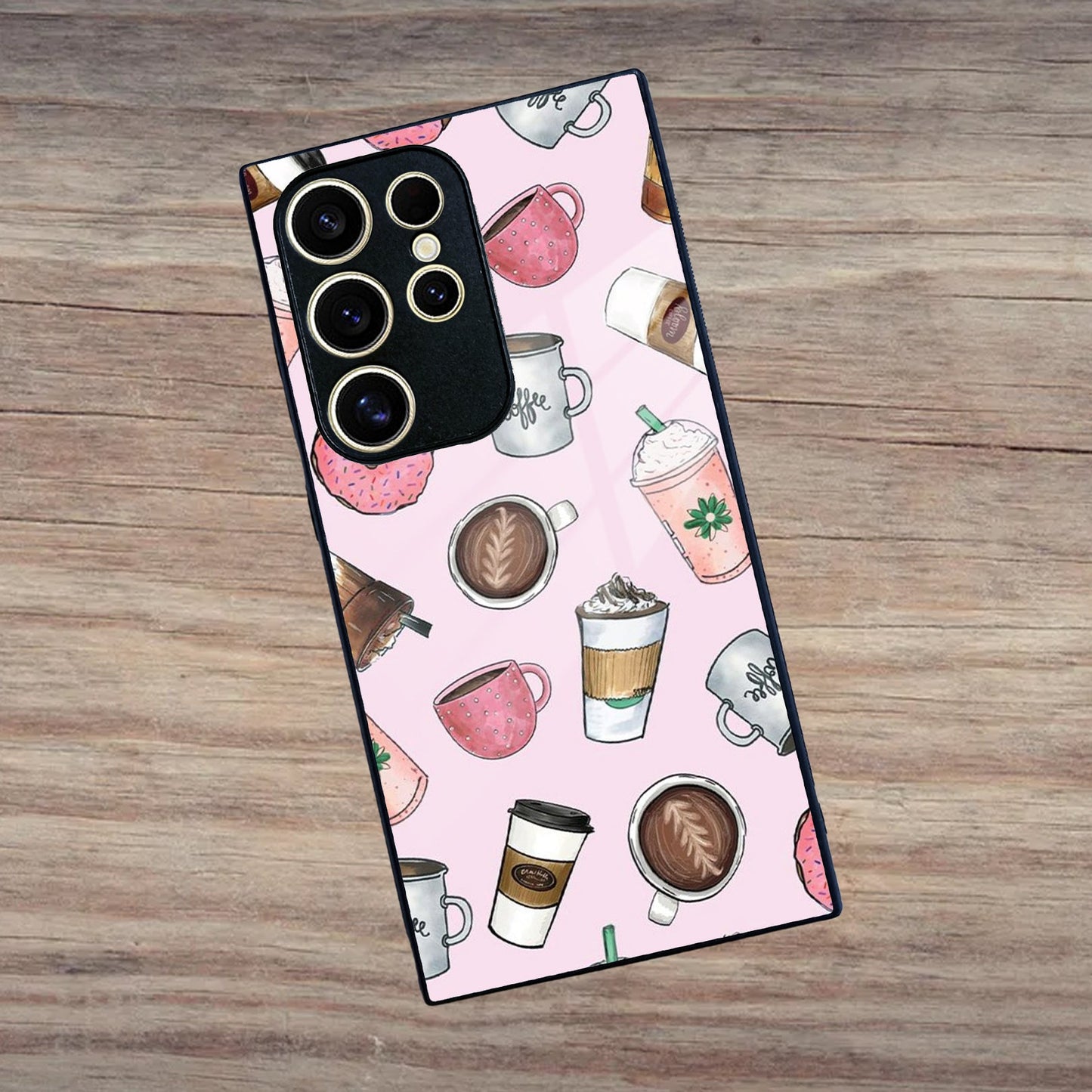 Cute Coffee Snacks Glass Case Cover For Samsung ShopOnCliQ