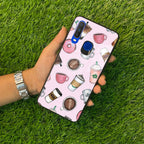 Cute Coffee Snacks Glass Case Cover For Vivo - ShopOnCliQ