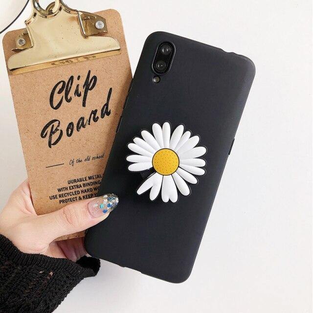 Cute Daisy Flower Bracket Case With Holder For iPhone
