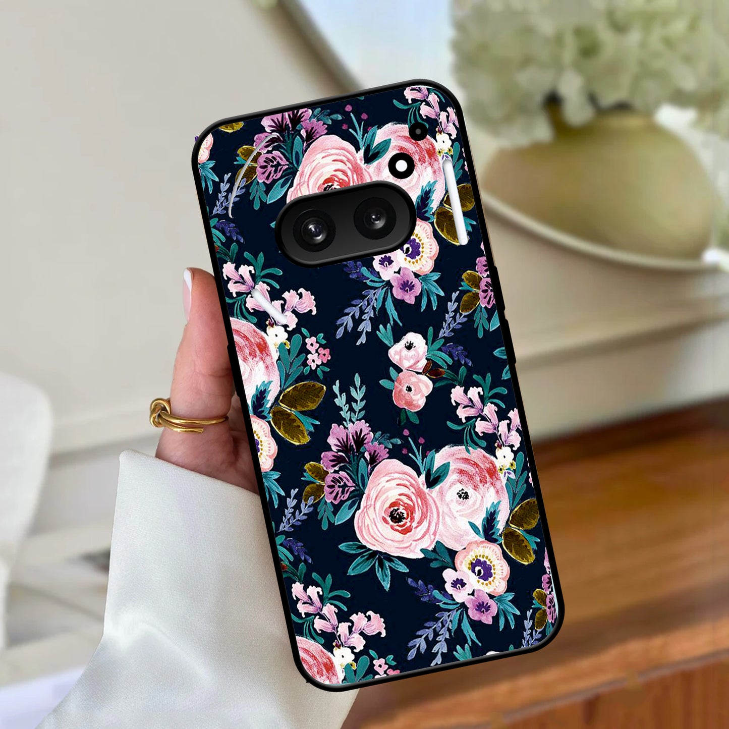 Cute Floral Glossy Metal Case Cover For Nothing ShopOnCliQ