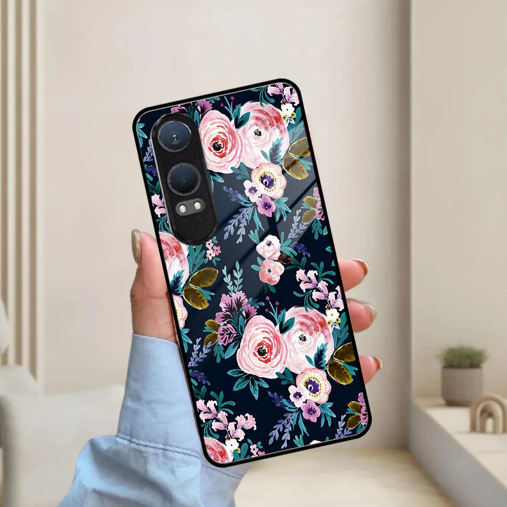 Cute Floral Glossy Metal Case Cover For OnePlus - ShopOnCliQ