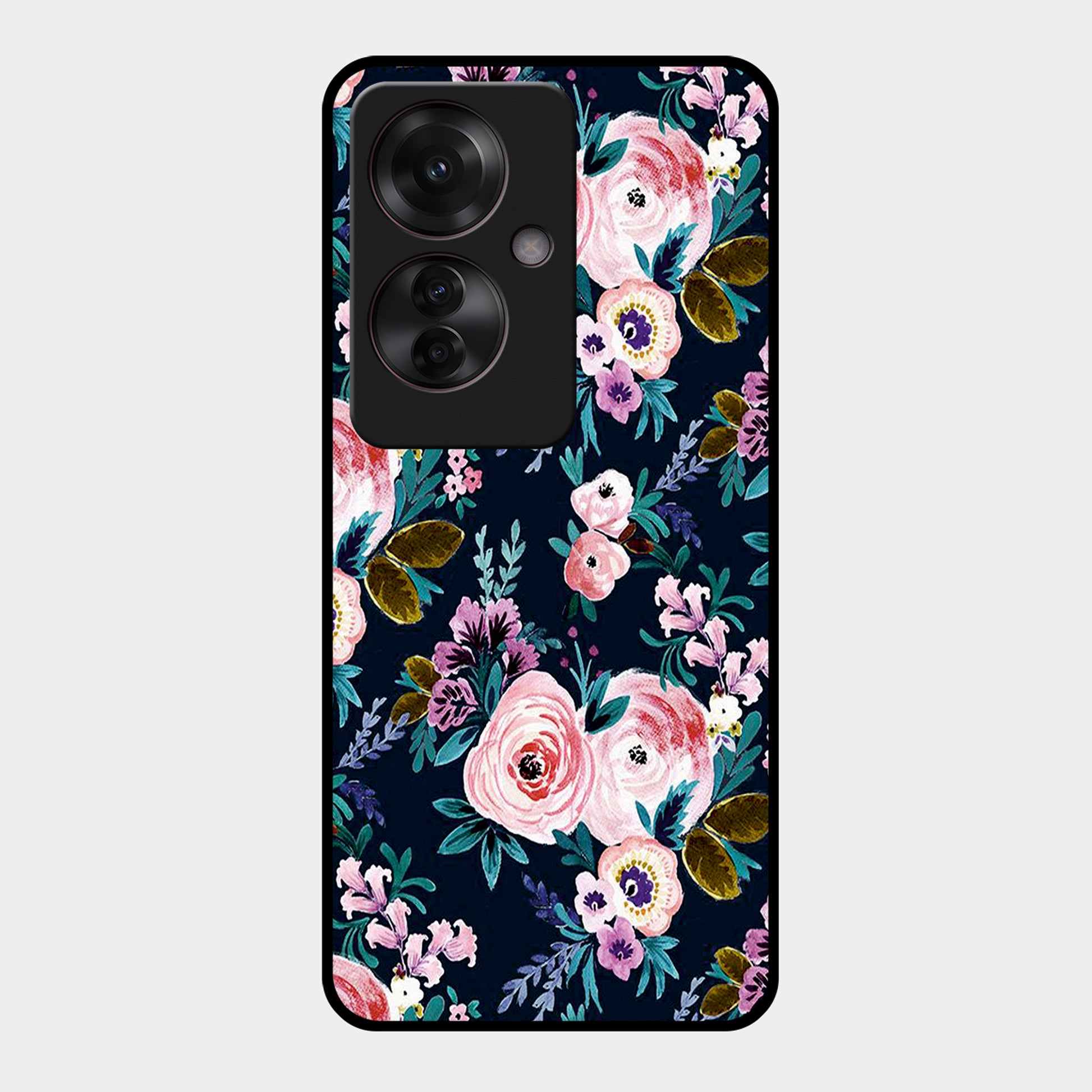 Cute Floral Glossy Metal Case Cover For Oppo ShopOnCliQ