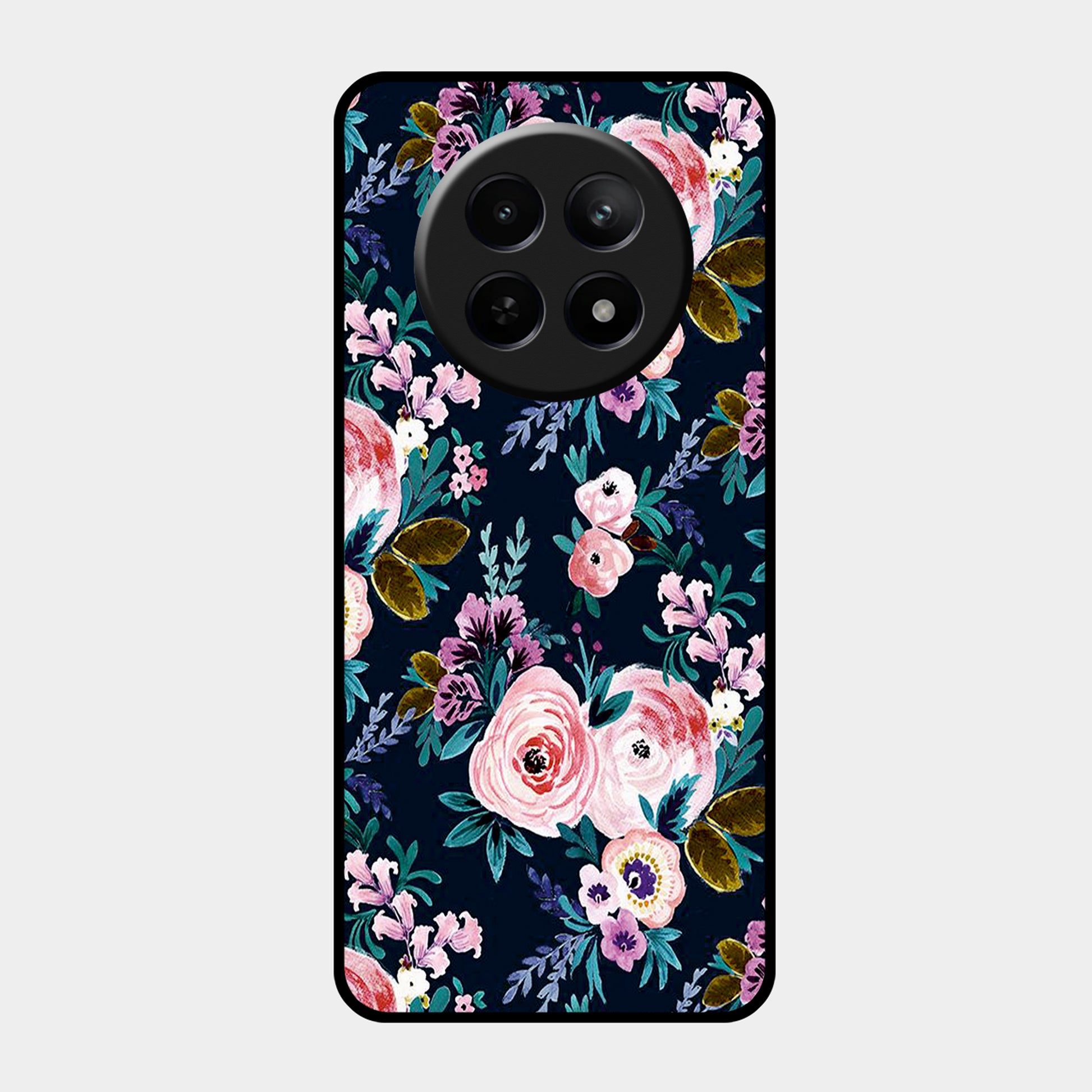 Cute Floral Glossy Metal Case Cover For Realme ShopOnCliQ