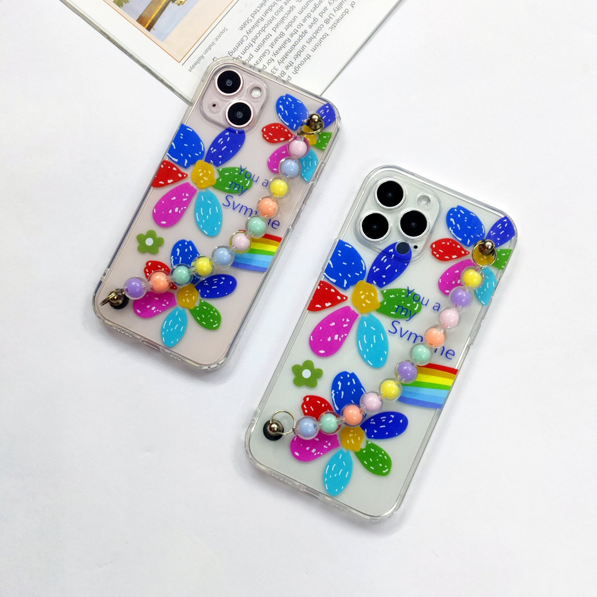 Cute Flowers Phone Case With Hand Chain iPhone ( Floral ) ShopOnCliQ