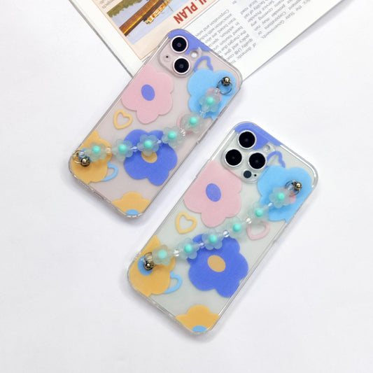 Cute Flowers Phone Case With Hand Chain iPhone (Multicolor) - ShopOnCliQ