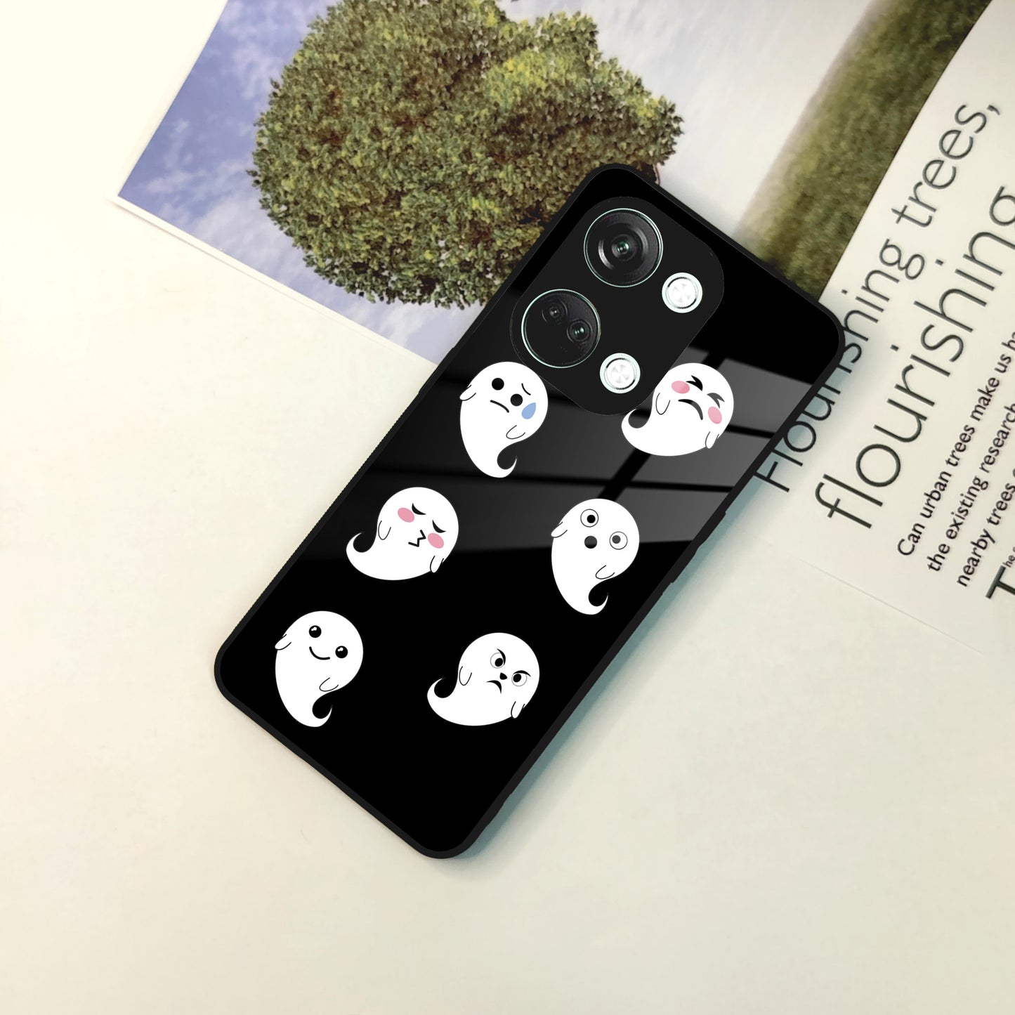 Cute Ghost Glass Case Cover For OnePlus ShopOnCliQ