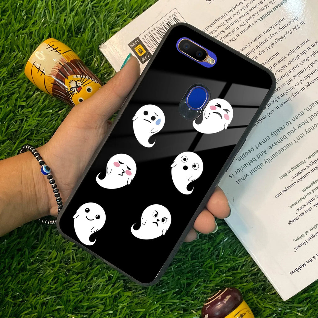 Cute Ghost Glass Case Cover For Oppo - ShopOnCliQ