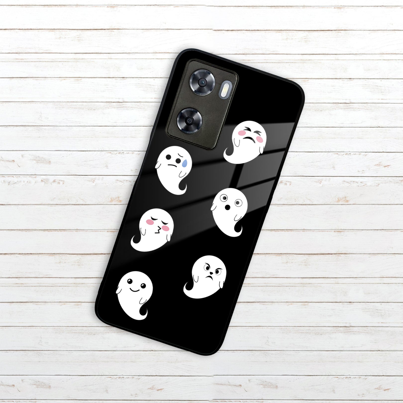 Cute Ghost Glass Case Cover For Oppo ShopOnCliQ